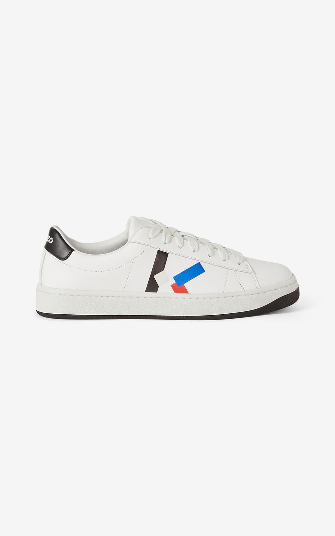 Kenzo Leern Kourt K Logo Sneakers Heren Koningsblauw Blauw | 74528ZFCW